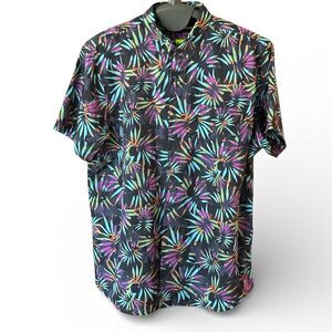 Molokai Surf Co Men's XL Floral Short Sleeve Button-Up Shirt Casual